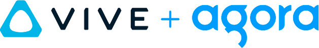HTC VIVE and Agora logos