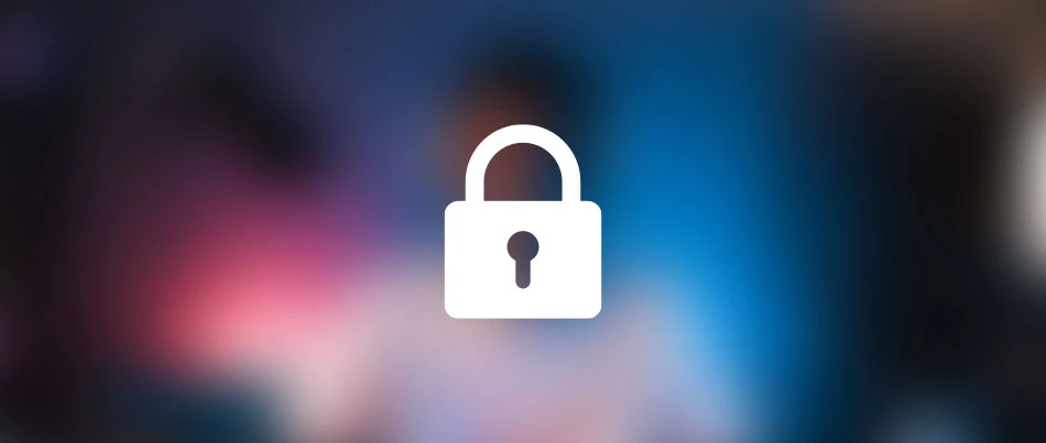 An icon of a lock is displayed atop an image blurred beyond recognition.